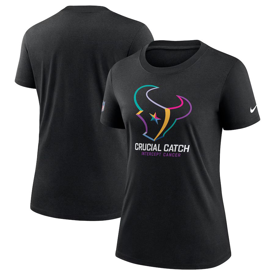 Women Houston Texans 2024 Nike NFL black T shirts 